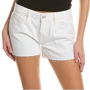 NWT Frame Women’s Le Grand Garcon Denim Shorts Blanc White Size 30